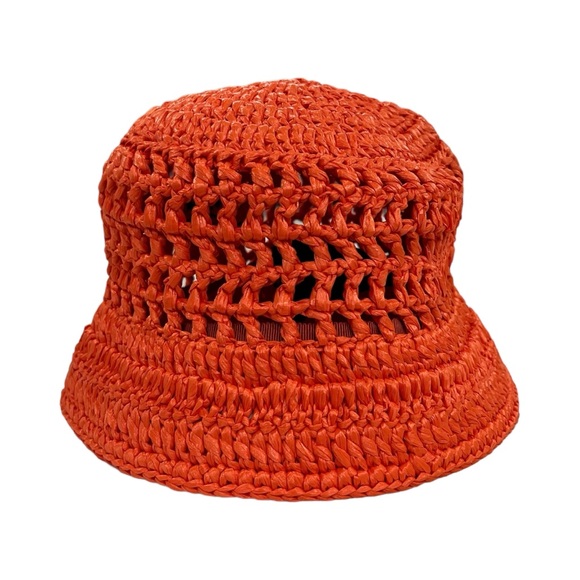 Prada Crochet Raffia Bucket Hat - Picture 3 of 8